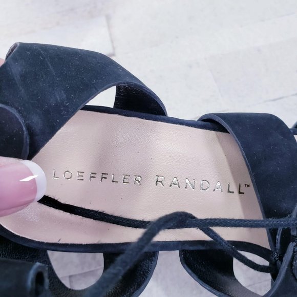 LOEFFLER RANDALL Hanna Gladiator Sandal Black Caged Block‎ Heel 6 - Picture 5 of 13
